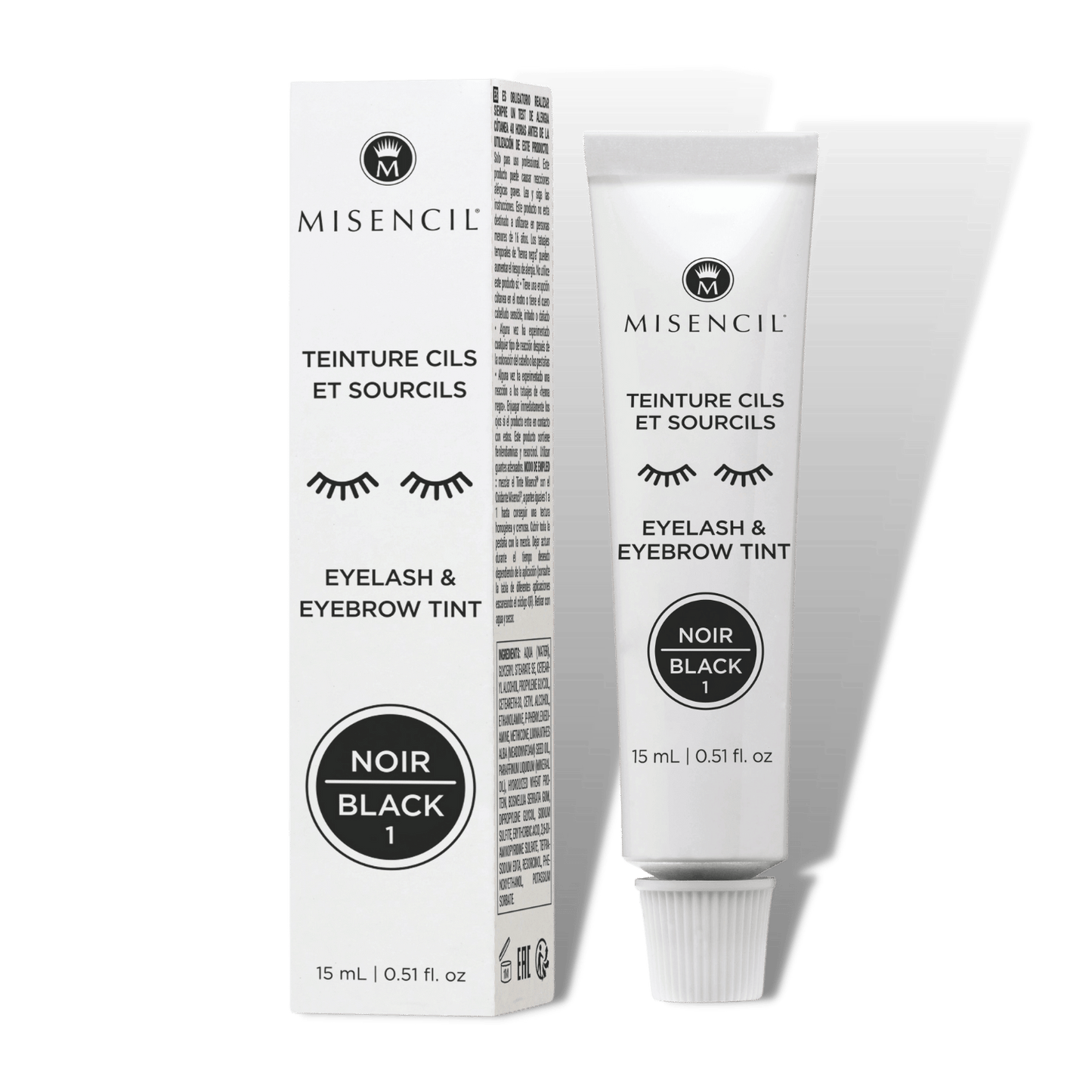 Teinture Noire pour Cils et Sourcils - Misencil
